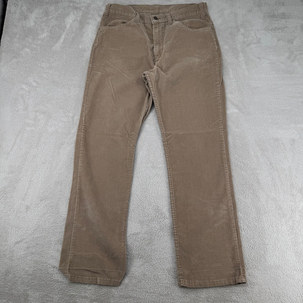VTG 90s Levis White Tab Corduroy Pants Womens 34x30 Brown‎ Preowned Straight Leg